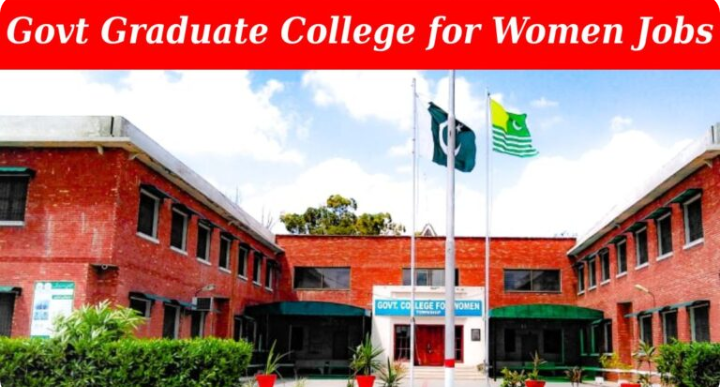 Govt Graduate College for Women Lahore Jobs 2024